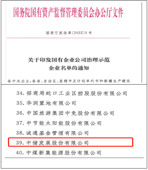 国有企业公司治理树模企业